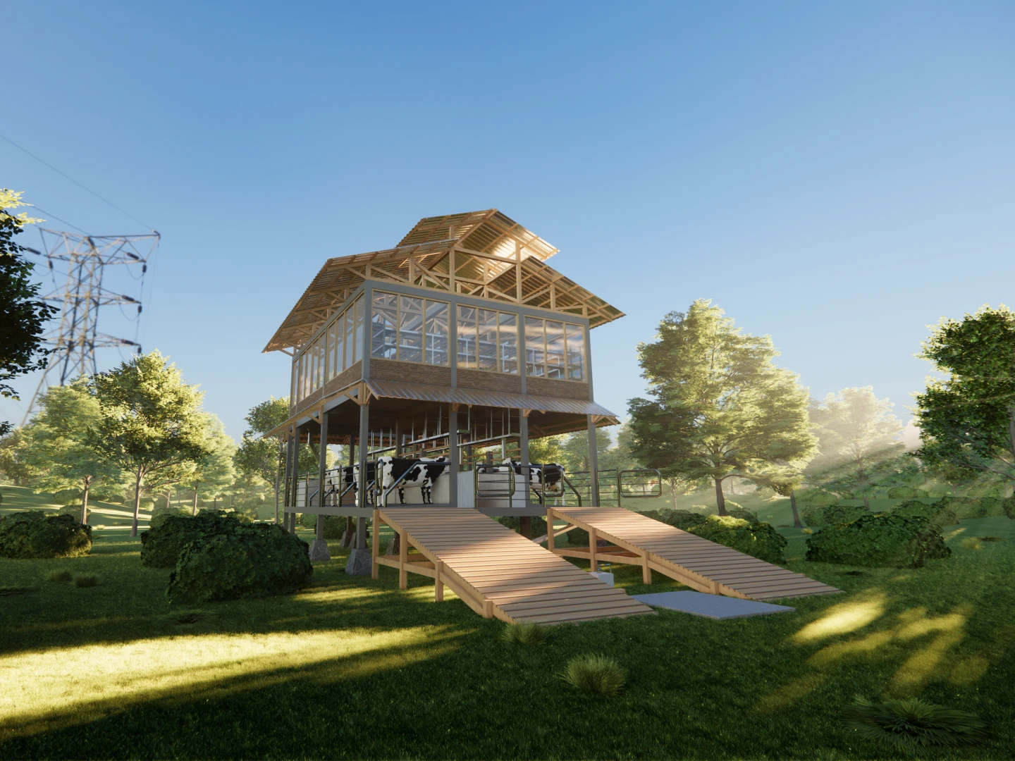 Karya unggulan Desain Bangunan Kandang Sapi Perah